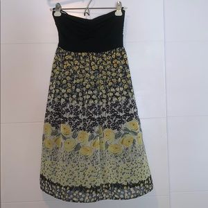 Black & Yellow Sunflower Criss Cross Sundress